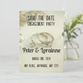 エンゲージメントパーティー - 日程を控えて。編集可能 招待状 (スタンド正面)