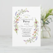 エンゲージメントパーティ ワイルドフラワーズ フラワーディジー 招待状 (スタンド正面)