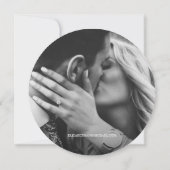 エンゲージメントフォト 木目調のラスティックウェディング 招待状 (裏面)