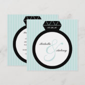 エンゲージメントリングのサプライズ招待状 招待状 (正面/裏面)