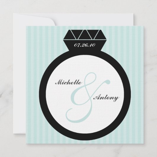 エンゲージメントリングのサプライズ招待状 招待状 (正面)