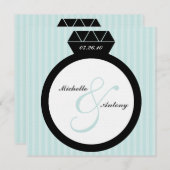 エンゲージメントリングのセーブ・ザ・デート招待状 招待状 (正面/裏面)
