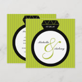 エンゲージメントリングのSave the Date招待状 招待状 (正面/裏面)