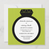 エンゲージメントリングのSave the Date招待状 招待状 (裏面)