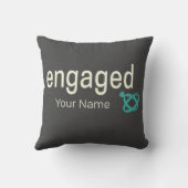 エンゲージメントリング カップル バチェラーパーティーまたは結婚式 クッション (裏面)