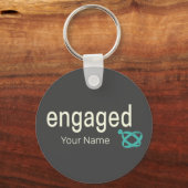 エンゲージメントリング カップル 結婚式前パーティーや結婚式 キーホルダー (正面)