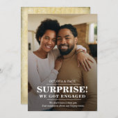 エンゲージメント写真のお知らせ 招待状 (正面/裏面)