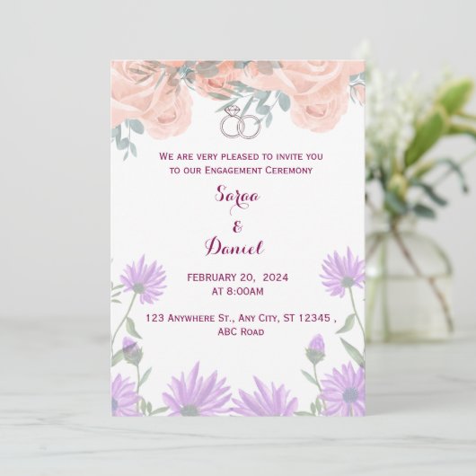 エンゲージメント招待状 招待状 (スタンド正面)