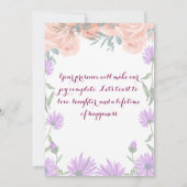 エンゲージメント招待状 招待状 (裏面)