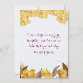 エンゲージメント招待状 招待状 (裏面)