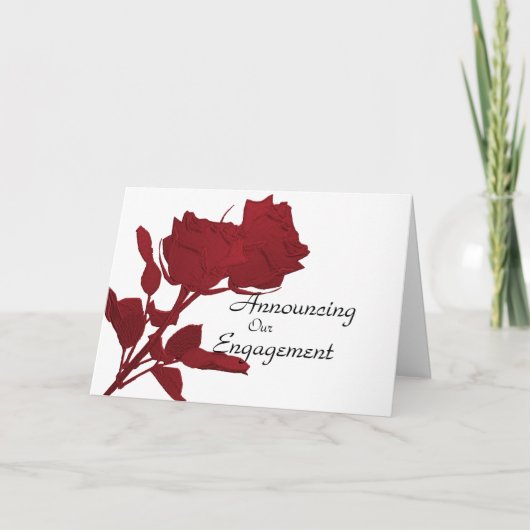 エンゲージメント発表カードテンプレート 案内状 (正面)