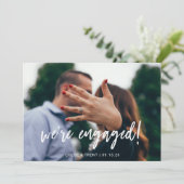 エンゲージメント発表カード おふたりの写真付き 案内状 (スタンド正面)