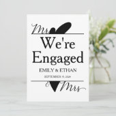 エンゲージメント発表カード 招待状 (スタンド正面)