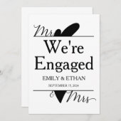 エンゲージメント発表カード 招待状 (正面/裏面)