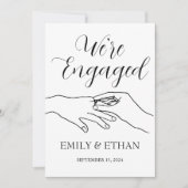 エンゲージメント発表カード 招待状 (正面)