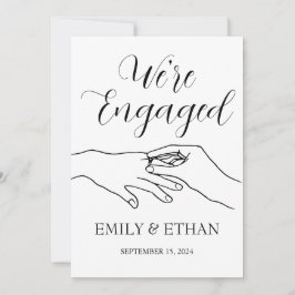 エンゲージメント発表カード 招待状