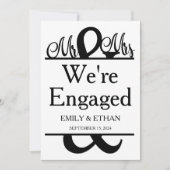 エンゲージメント発表カード 招待状 (正面)