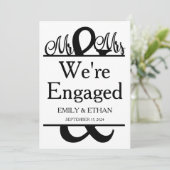 エンゲージメント発表カード 招待状 (スタンド正面)