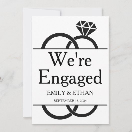 エンゲージメント発表カード 招待状 (正面)