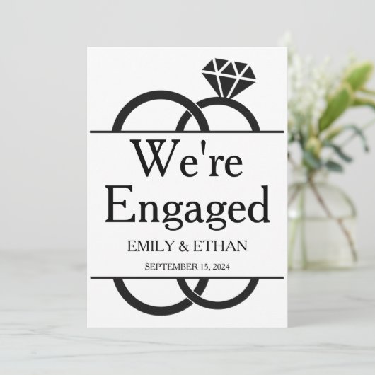 エンゲージメント発表カード 招待状 (スタンド正面)