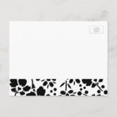 エンゲージメント発表ポストカード モノクロ 案内ポストカード (裏面)