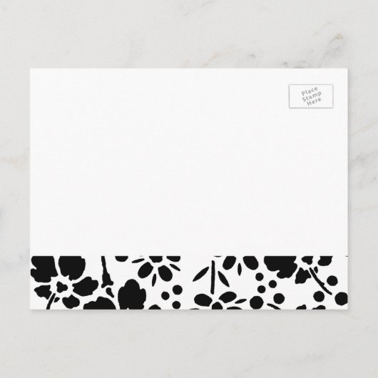 エンゲージメント発表ポストカード モノクロ 案内ポストカード (裏面)