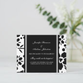 エンゲージメント発表ポストカード モノクロ 案内ポストカード (スタンド正面)