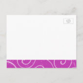 エンゲージメント発表 フォトポストカード ピンク 案内ポストカード (裏面)