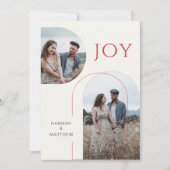 エンゲージメント発表 ホリデー ジョイ レッド シーズンカード (正面)