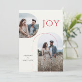 エンゲージメント発表 ホリデー ジョイ レッド シーズンカード (スタンド正面)