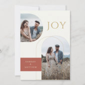 エンゲージメント発表 ホリデー 喜び ゴールド シーズンカード (正面)