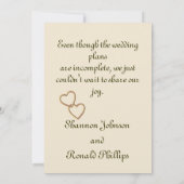 エンゲージメント発表 ヴィンテージ フラワー ブーケ 案内状 (裏面)