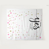 エンゲージメント背景フォトブース タペストリー (正面(横))