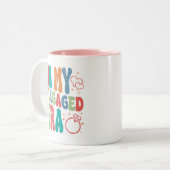 エンゲージメント記念マグカップ「私の婚約時代」 結婚記念ギフト ツートーンマグカップ (正面左)