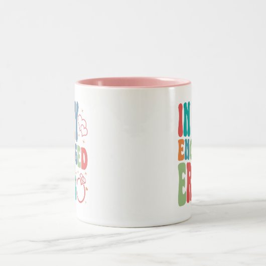 エンゲージメント記念マグカップ「私の婚約時代」 結婚記念ギフト ツートーンマグカップ (中央)