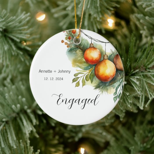 エンゲージメント オーナメント, 結婚約束 オーナメント, ウェディング セラミックオーナメント (ツリー)