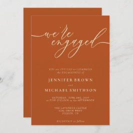 エンゲージメント シンプル テラコッタ 招待状