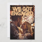 エンゲージメント ネオン ライト フォト セーブザデート (正面)