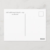 エンゲージメント フォト セーブ・ザ・デート ひまわり ウェディング ポストカード (裏面)