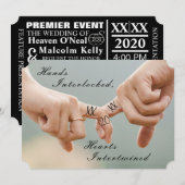 エンゲージメント フォト 招待状 (正面/裏面)