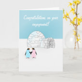 エンゲージメント ペンギン カード (黄色い花)