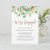 エンゲージメント ユーカリ フラワー シンプル エンゲージメント 招待状 (スタンド正面)