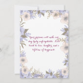 エンゲージメント 招待状 (裏面)