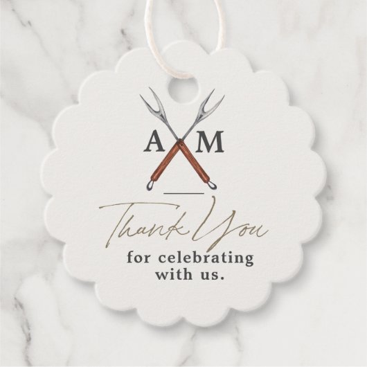 エンゲージメント BBQ モノグラム フェイバータグ (正面)