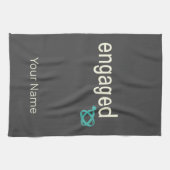 エンゲージリング カップル 結婚式 前夜祭 や ウェディング キッチンタオル (横)