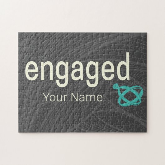 エンゲージリング カップル 結婚式 前夜祭 や ウェディング ジグソーパズル (横)