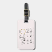 エンゲージリング 未来のMrs. プレティー ぽろぽろとバラ色の指輪 ラゲッジタグ (正面縦)