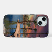 エンコントパークでのドラマチックな日没 iPhone 15ケース (裏面横)
