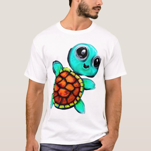 エンコースティックペインティング タートル Tシャツ (正面)