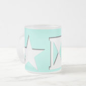 エンコードされたメッセージすりガラス製マグカップ フロストグラスマグカップ (正面左)